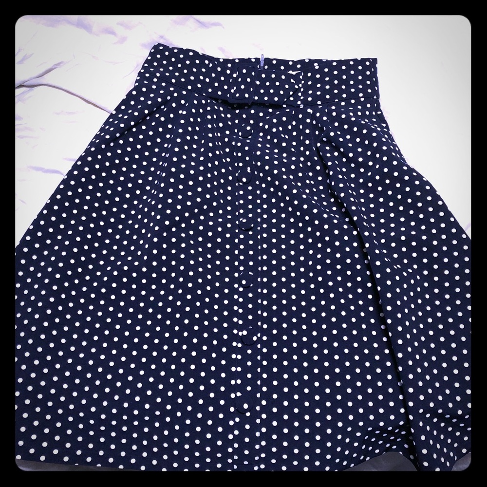Polka Dot Vintage A Line Skirt
